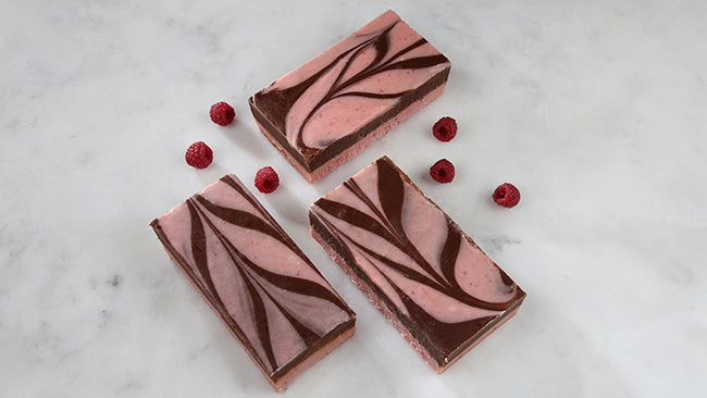 Raspberry Chocolate Swirl Fudge