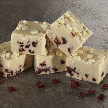 White Chocolate Cranberry Fudge