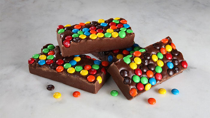 Chocolate with M&M's Fudge